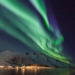 Aurora borealis w okolicach Tromso