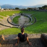 Widok na amfiteatr w Pompejach