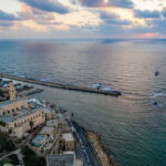Stary Port w Jaffie z lotu ptaka