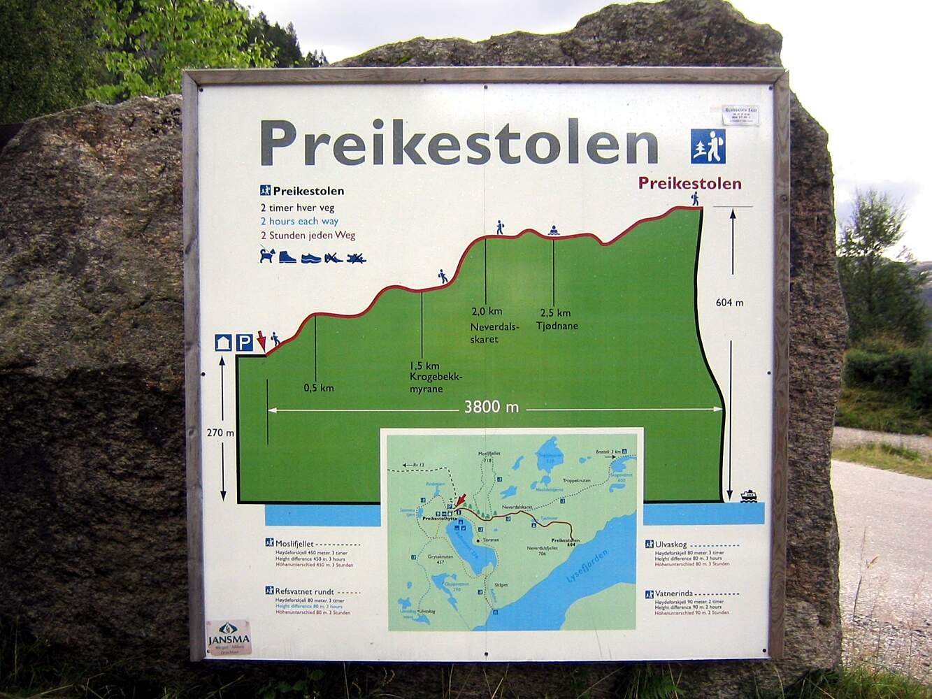 Preikestolen Parkplatz Und Weg Songesand Touristenattraktionen Tropter Com