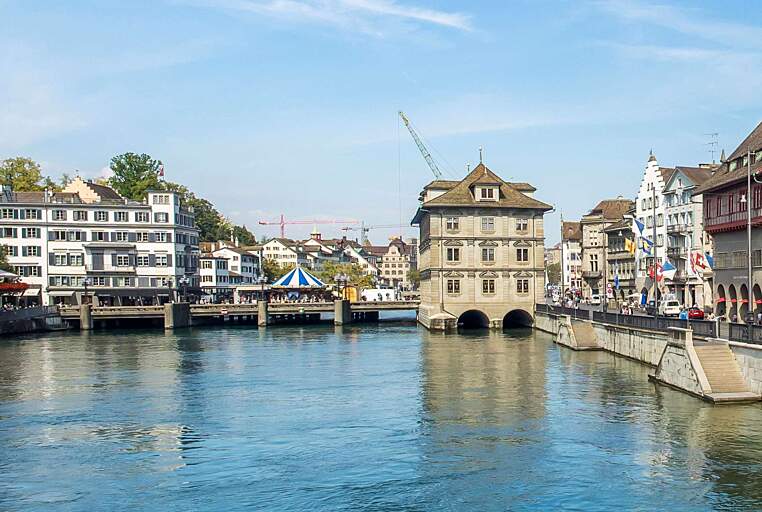 Rathausbrucke Zurich Tourist Attractions Tropter Com